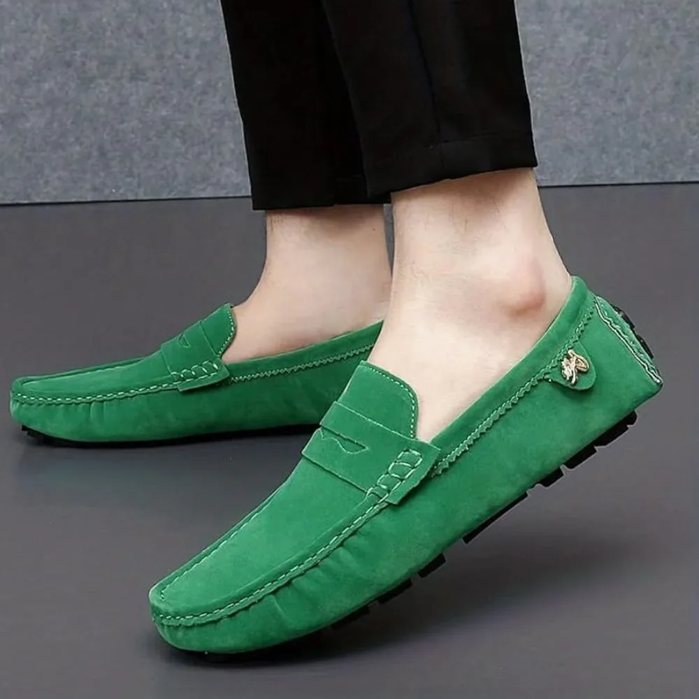 Fashion Men’s Green Slip-on Shoes(Size 48/8.5)